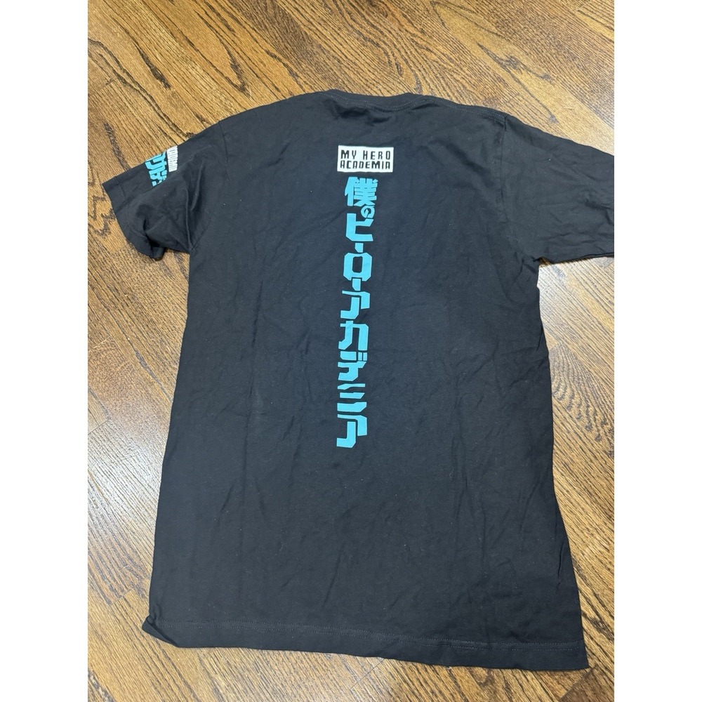 Funimation My Hero Academia Mens T Shirt Large Black Blue Double Sided - Picture 3 of 4